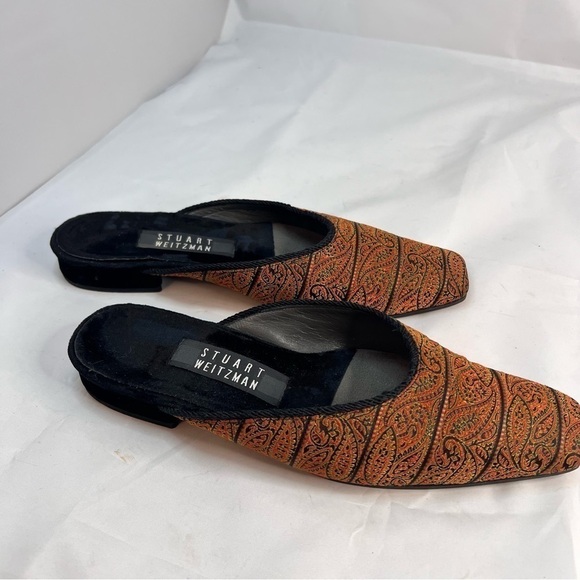 STUART WEITZMAN Beautiful Embroidered Jacquard Slippers - Picture 11 of 11